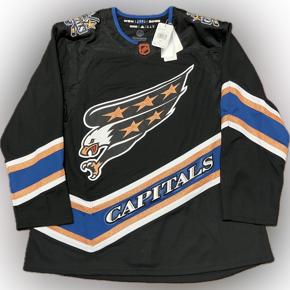 NWT Washington Capitals Blank Reverse Retro 2.0 Adidas NHL Hockey Jersey Size 54